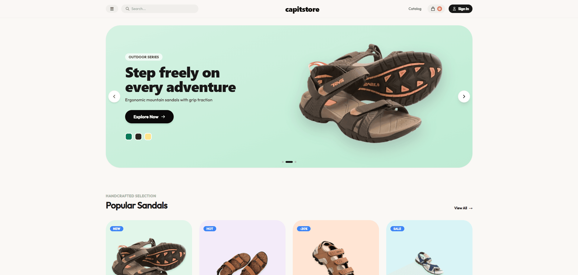 Capit Store: Footwear E-Commerce