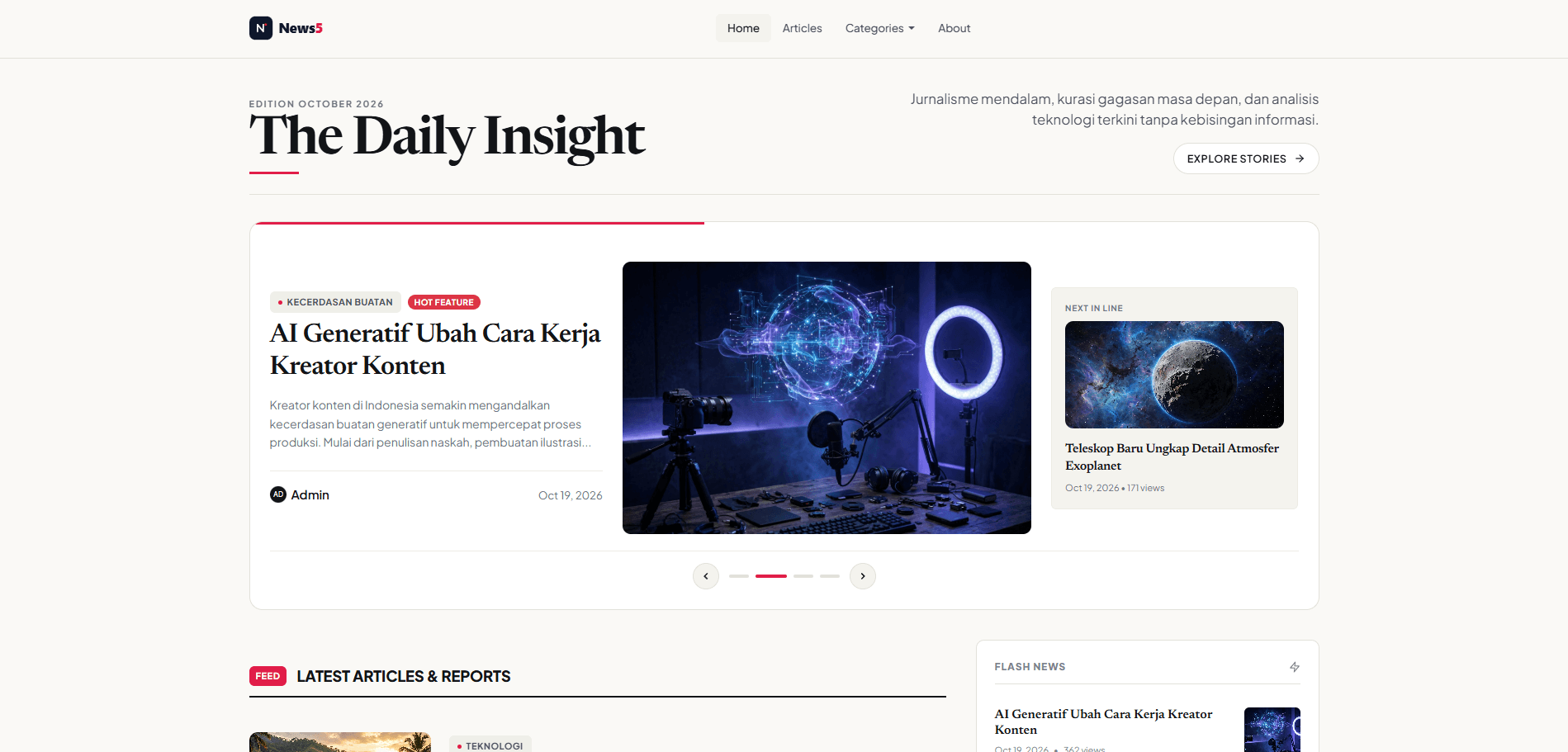 News-5: Digital News Portal & CMS